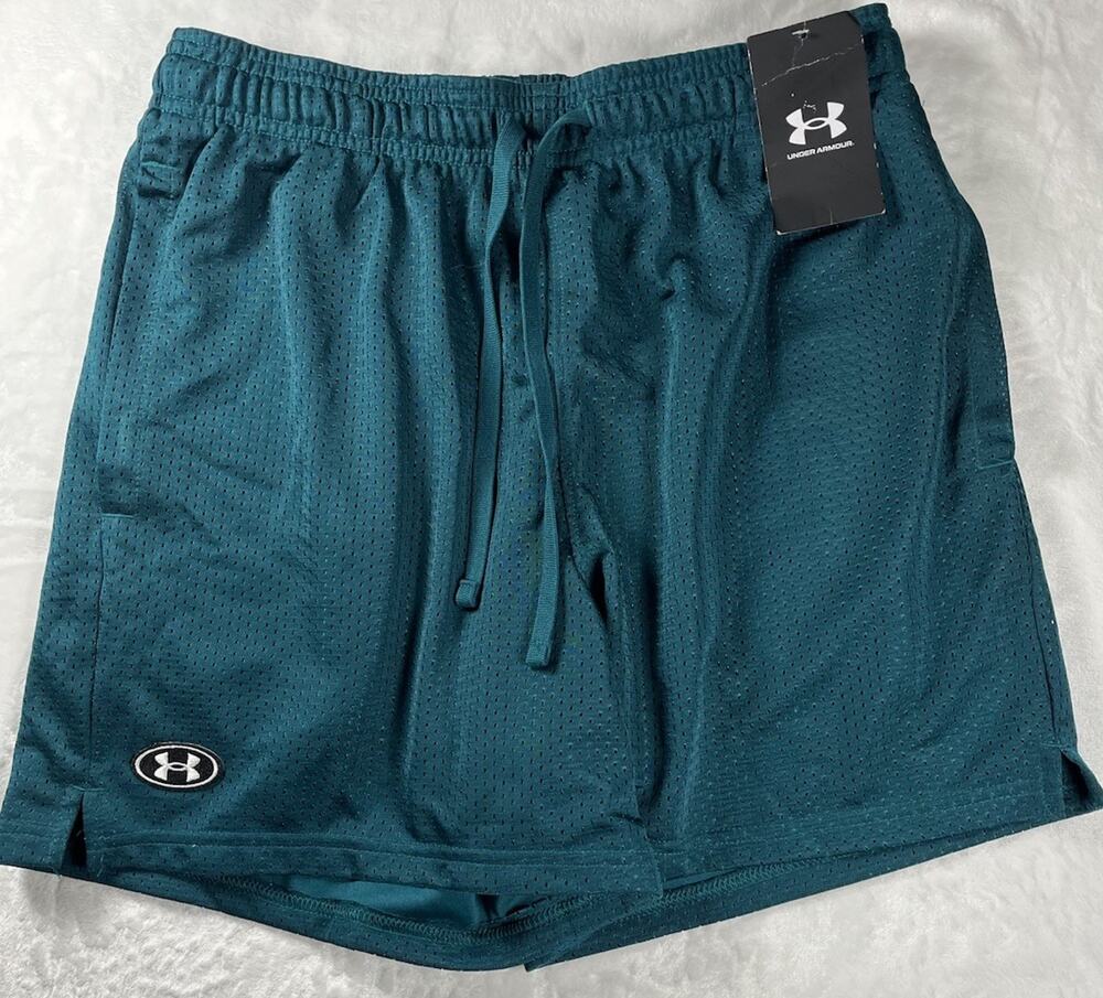 Under Armour UA Icon Mesh Shorts Mens Size SMALL S 5" 1383355 GREEN $40